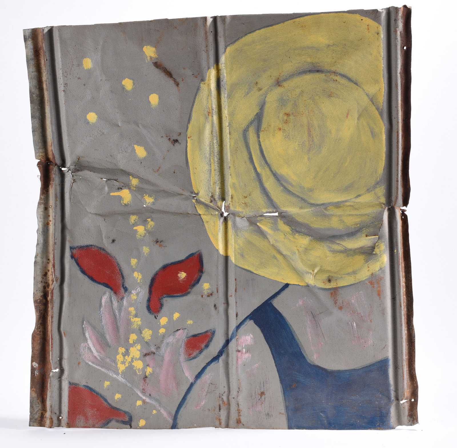 Leonard Jones Folk Art Painting on Tin (1 of 2)