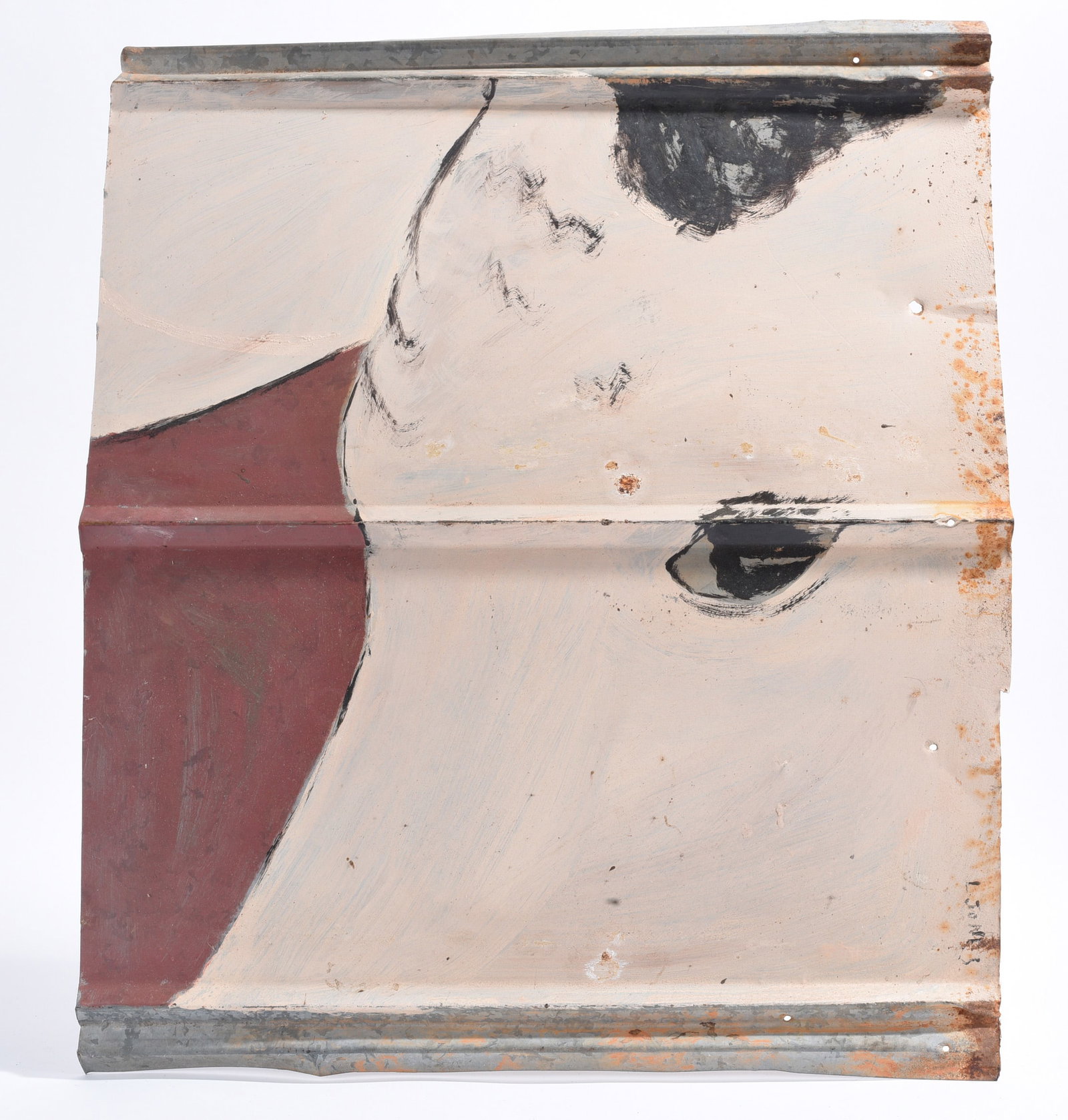 Leonard Jones Folk Art Painting on Tin (1 of 2)