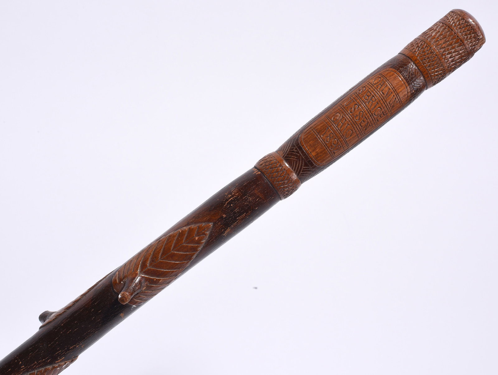 Important Senator Folk Art Carved Cane (1 of 9)