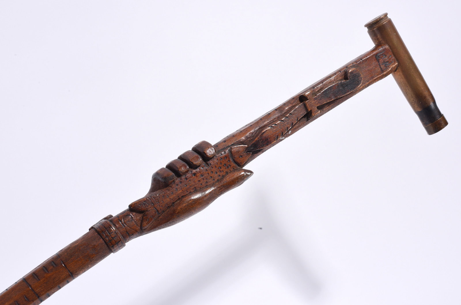 Folk Art Carved Cane (1 of 8)