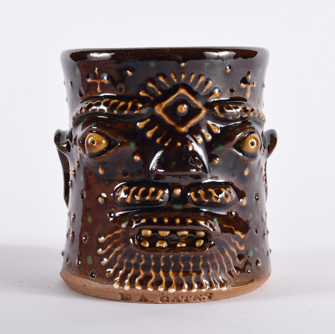 Michael Gates Pottery Face Jar (1 of 3)