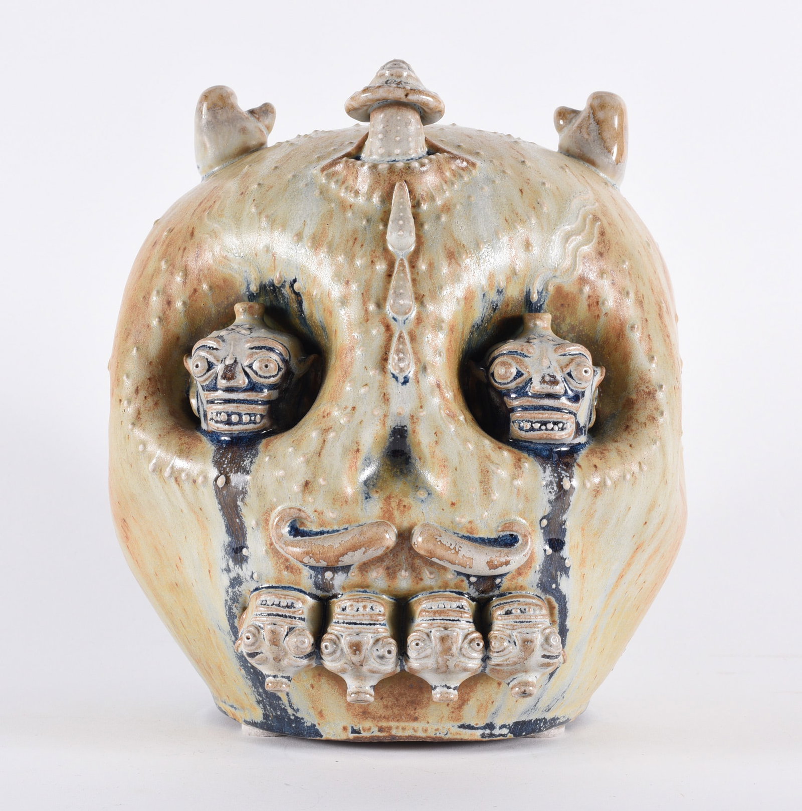 Michael Gates Folk Pottery Face Jug (1 of 6)