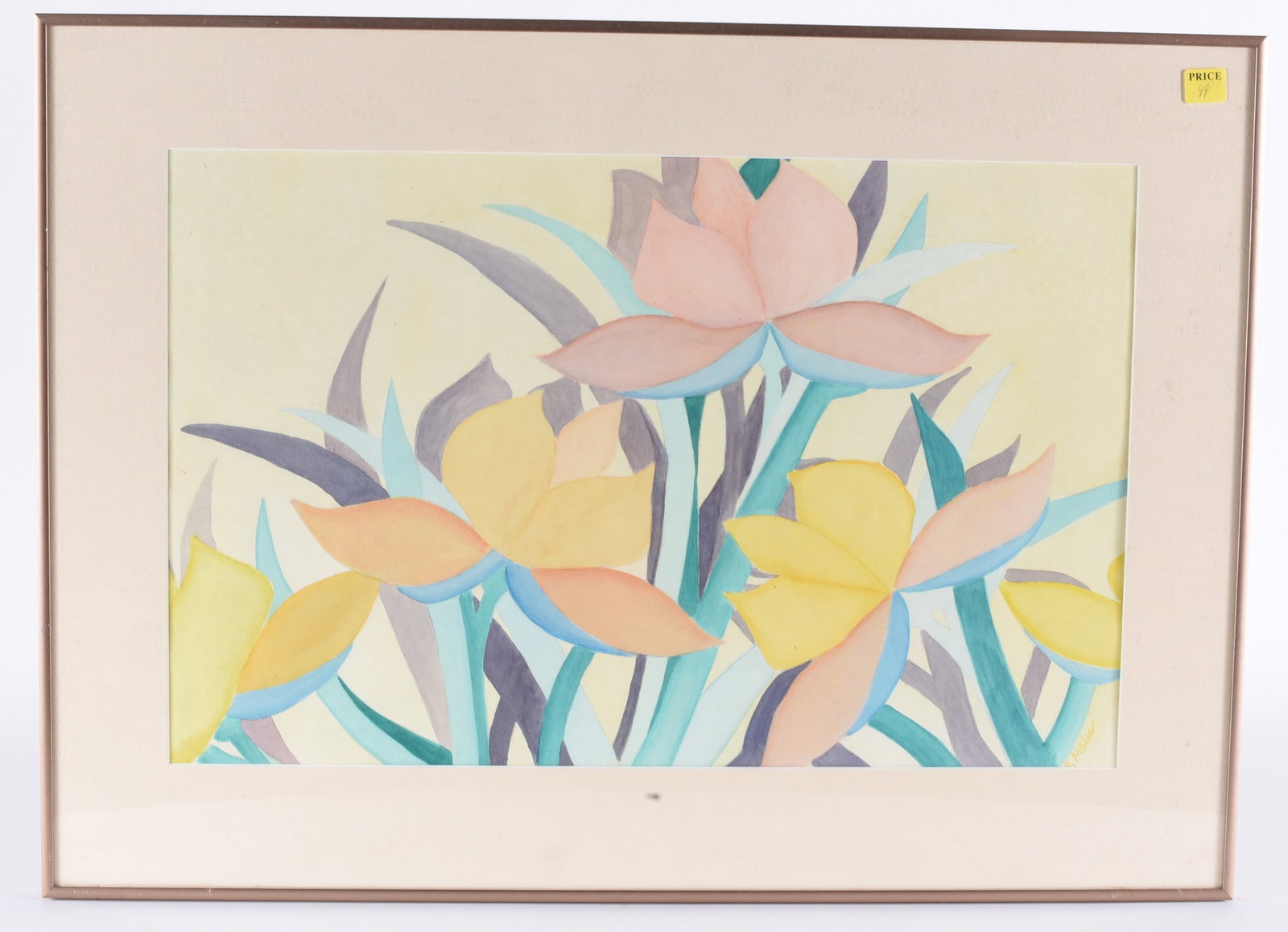 Water Color on Paper Framed: 27"x20" We do offer in house shipping for items under 36" boxes 10"x10"x10" we can ship for around $21. boxes 18x18x18 we can ship for around $56 - $65. to get in house shipping pay for your item and