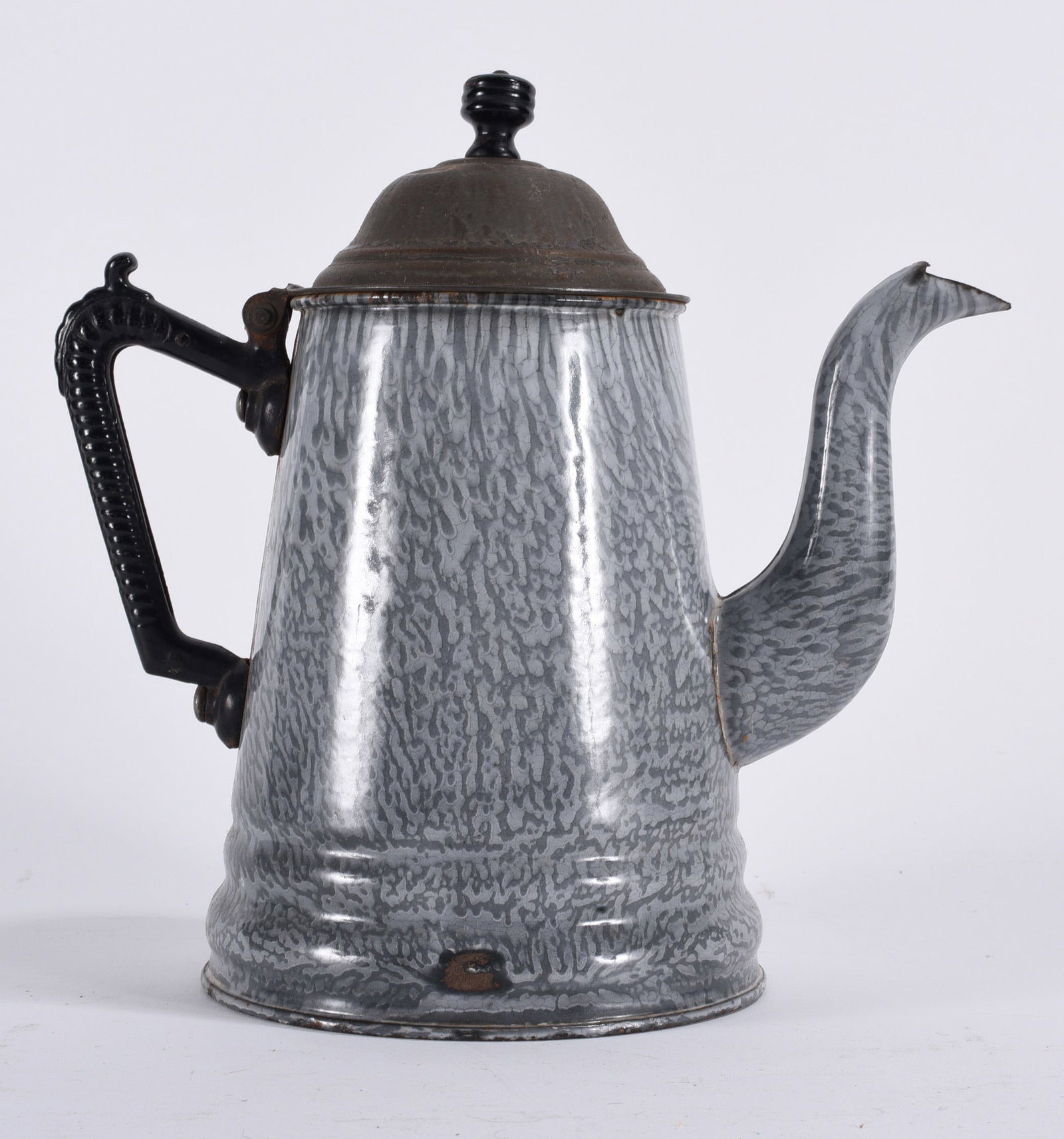 Enamelware Tea Pot: 11" We do offer in house shipping for items under 36" boxes 10"x10"x10" we can ship for around $21. boxes 18x18x18 we can ship for around $56 - $65. to get in house shipping pay for your item and choo