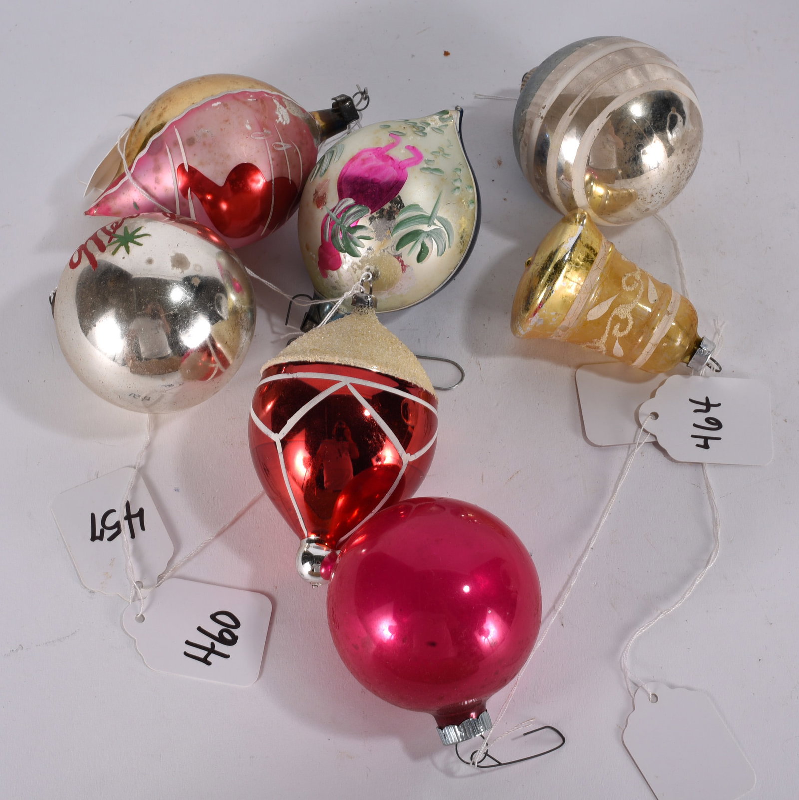 Group of Vintage Glass Christmas Ornaments: 12"x10" box We do offer in house shipping for items under 36" boxes 10"x10"x10" we can ship for around $21. boxes 18x18x18 we can ship for around $56 - $65. to get in house shipping pay for your item 