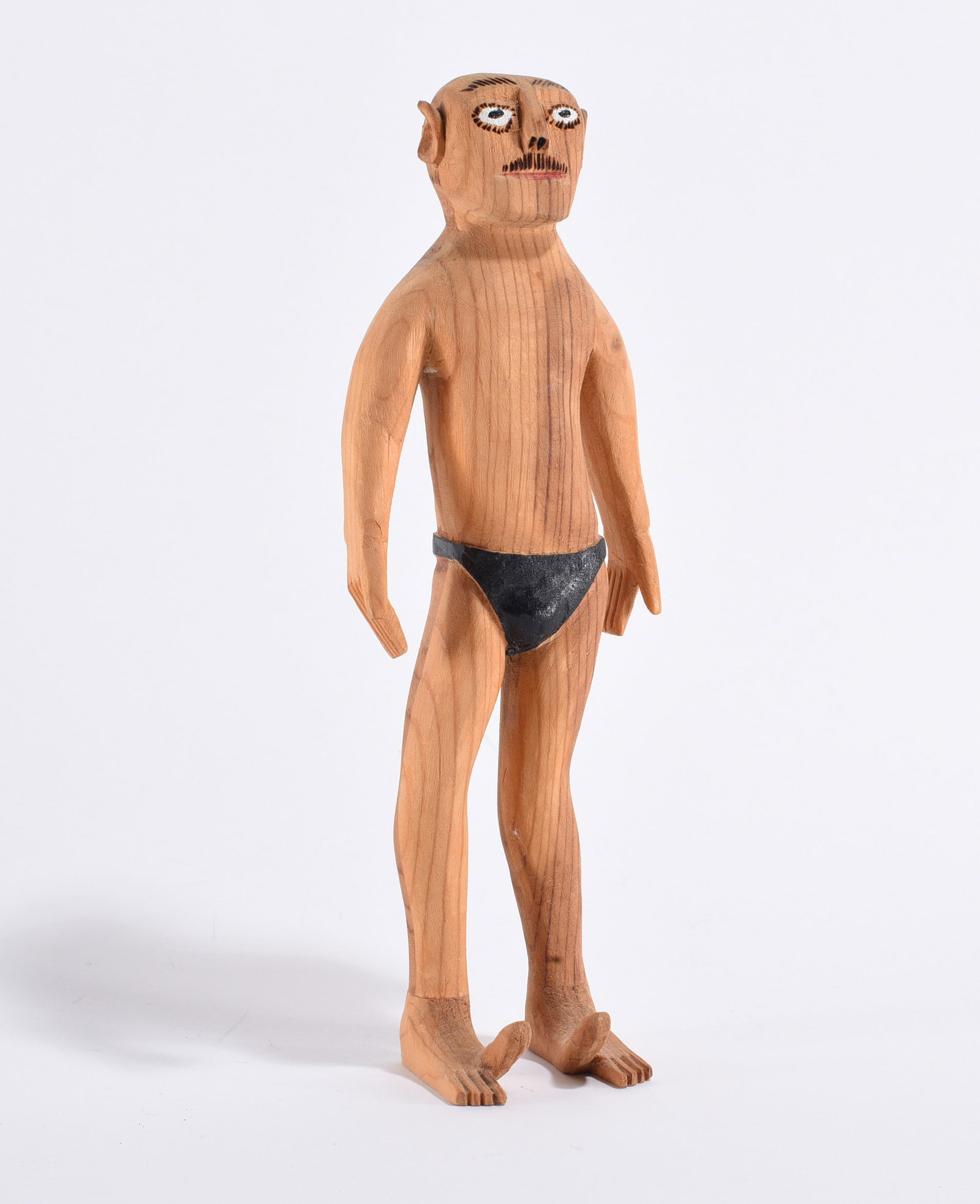 Sulton Rogers Folk Art Carving: 10" -- carved wood with stain and paint. Outstanding carving by Sulton Rogers. please see photos for condition. All items are in estate condition We do offer in house shipping for items under 36" boxe
