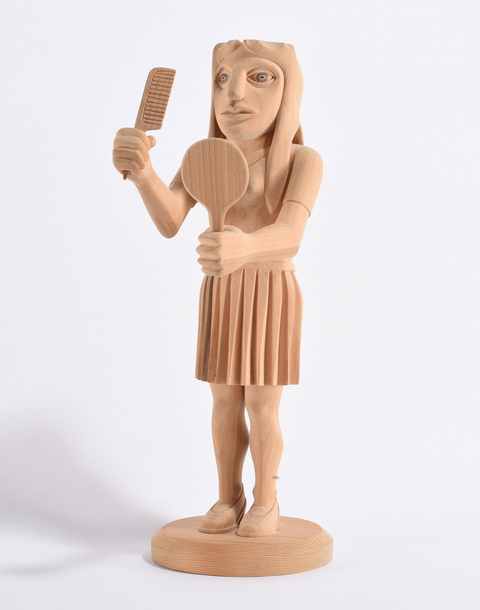 Donny Tolson Carving: 14" --outstanding wood carving by Donny Tolson, signed on bottom and dated 2003. please see photos for condition. All items are in estate condition We do offer in house shipping for items under 36" bo