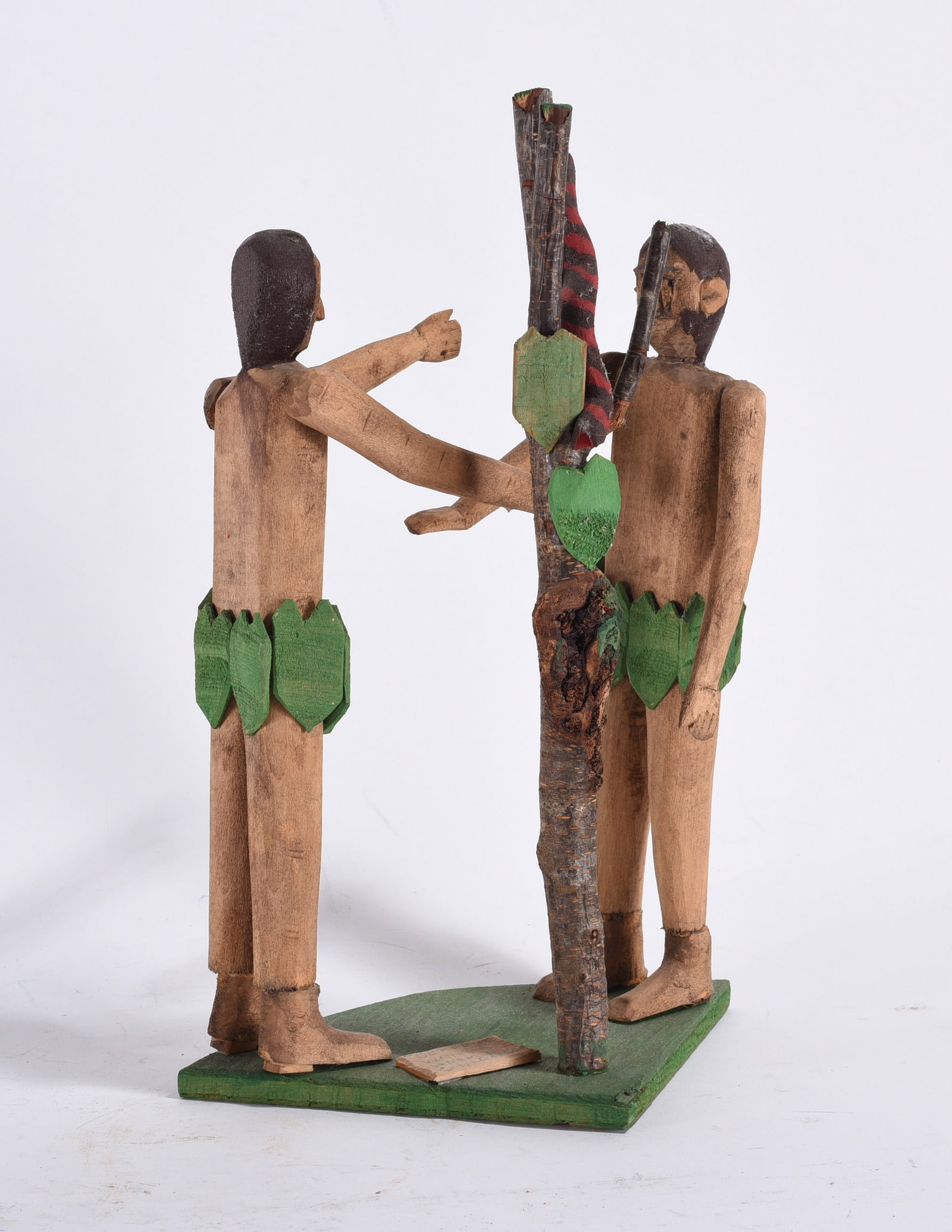 Fred Webster Folk Art Sculpture: 11" --carved wood and paint. please see photos for condition. All items are in estate condition We do offer in house shipping for items under 36" boxes 10"x10"x10" we can ship for around $21. boxes