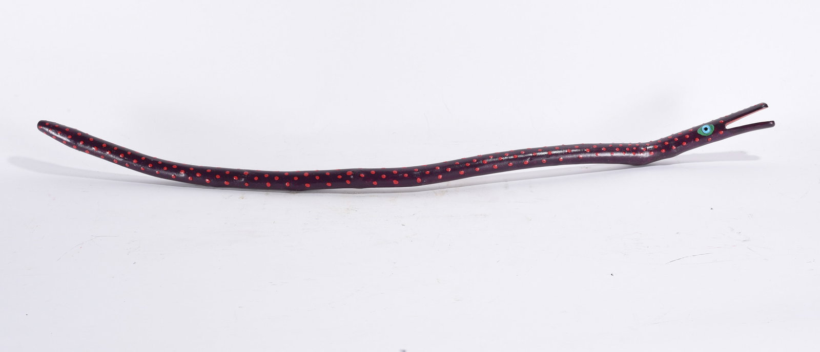 L. Yaun Carved Wooden Snake (1 of 4)