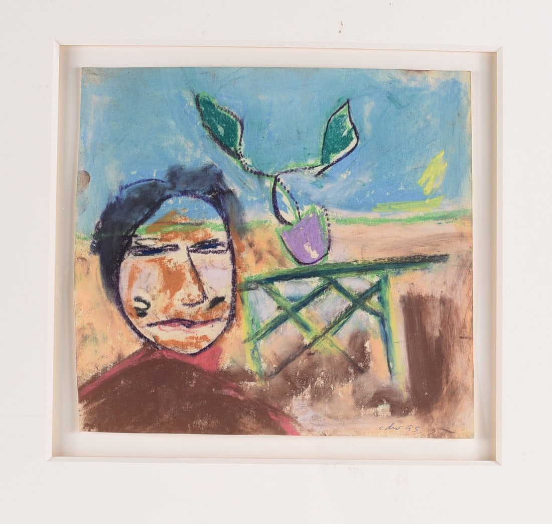 Doug Williams Painting: Image size 9"x9" - Framed to 17"x16" -- painting by Doug Williams. Signed lower right. please see photos for condition. All items are in estate condition We do offer in house shipping for items under 