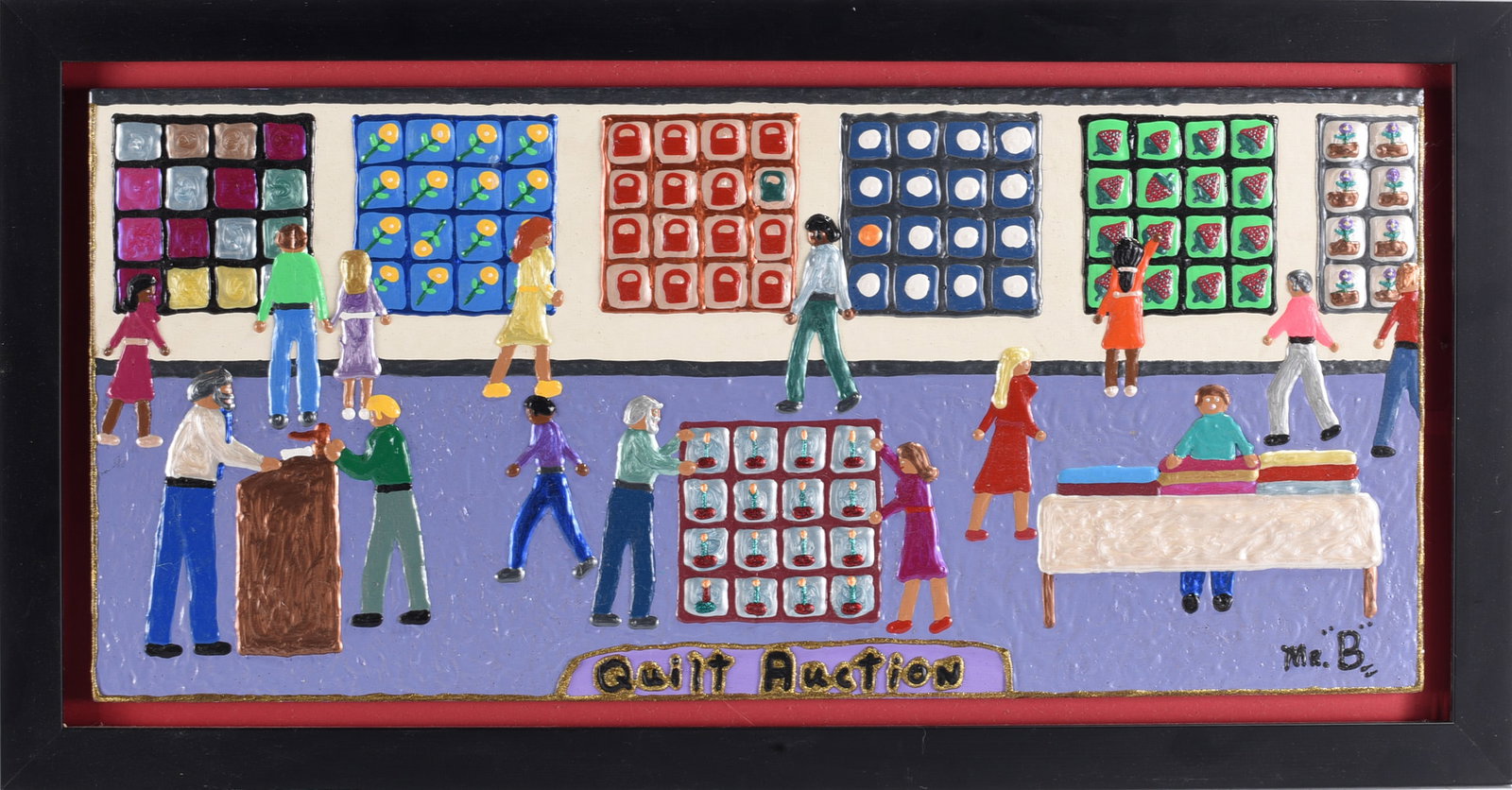 Jack Beaverland "Mr. B" Folk Art Painting (1 of 2)