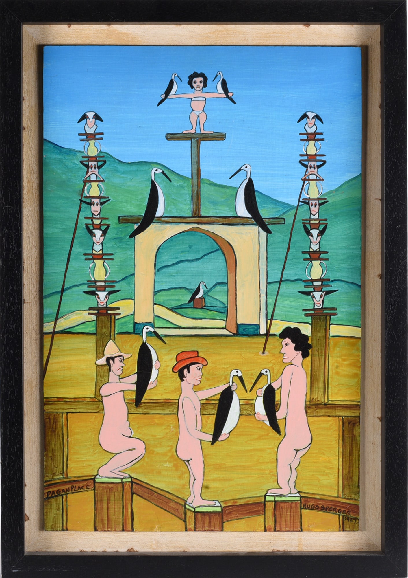 Hugo Sperger Nude Painting: 20"x28" --painting by Hugo Sperger. Dated 1987. signed lower right. please see photos for condition. All items are in estate condition We do offer in house shipping for items under 36" boxes 10"x10"x1
