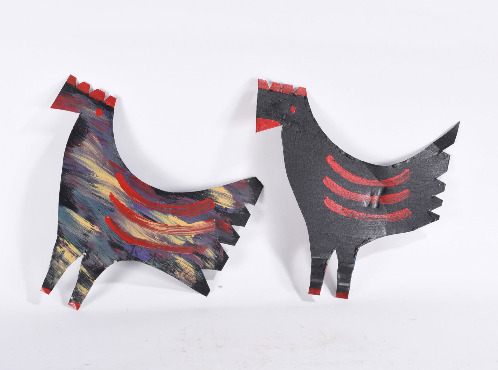 RA Miller Folk Art Chickens (1 of 2)
