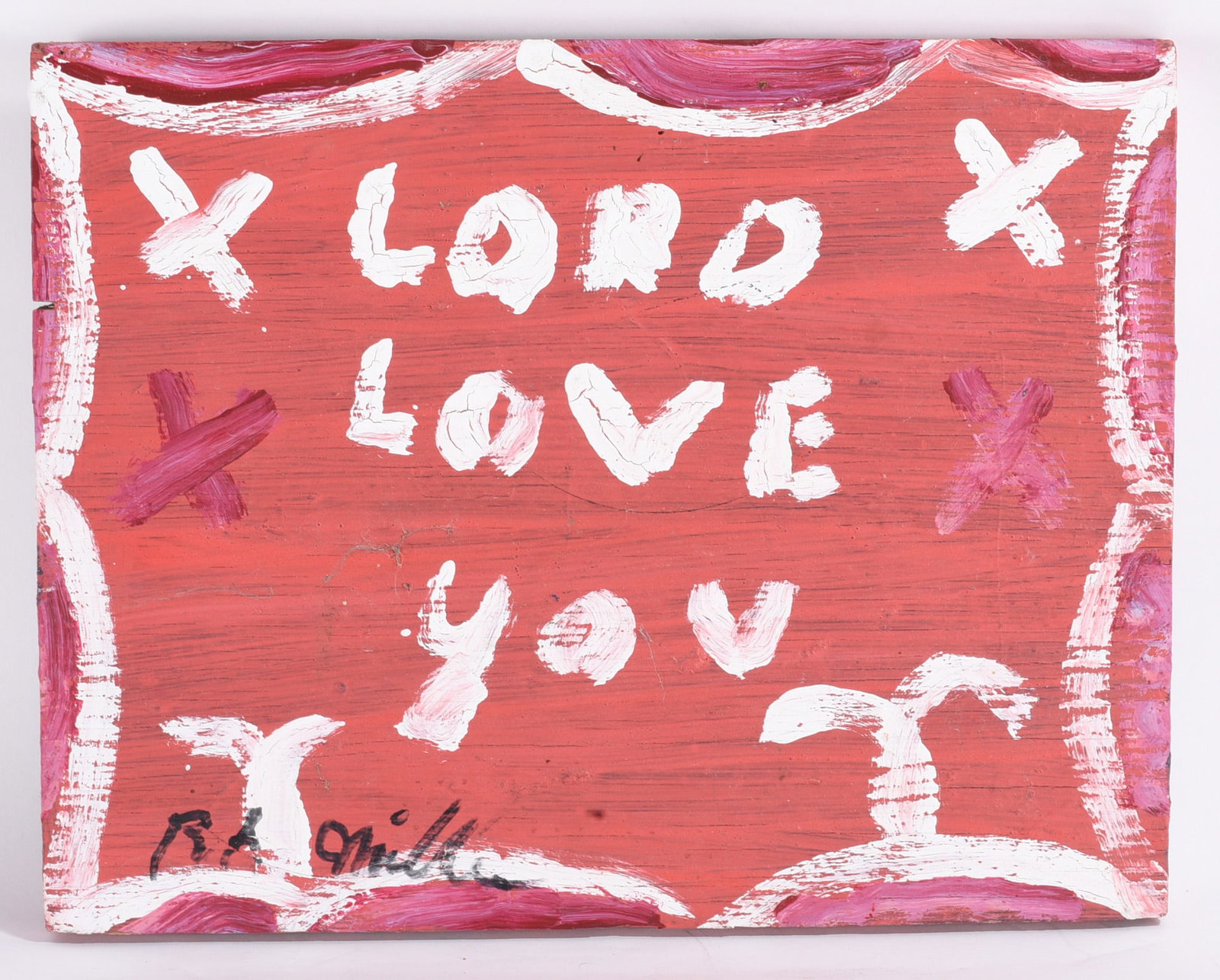 RA Miller Painted Wood Sign (1 of 2)