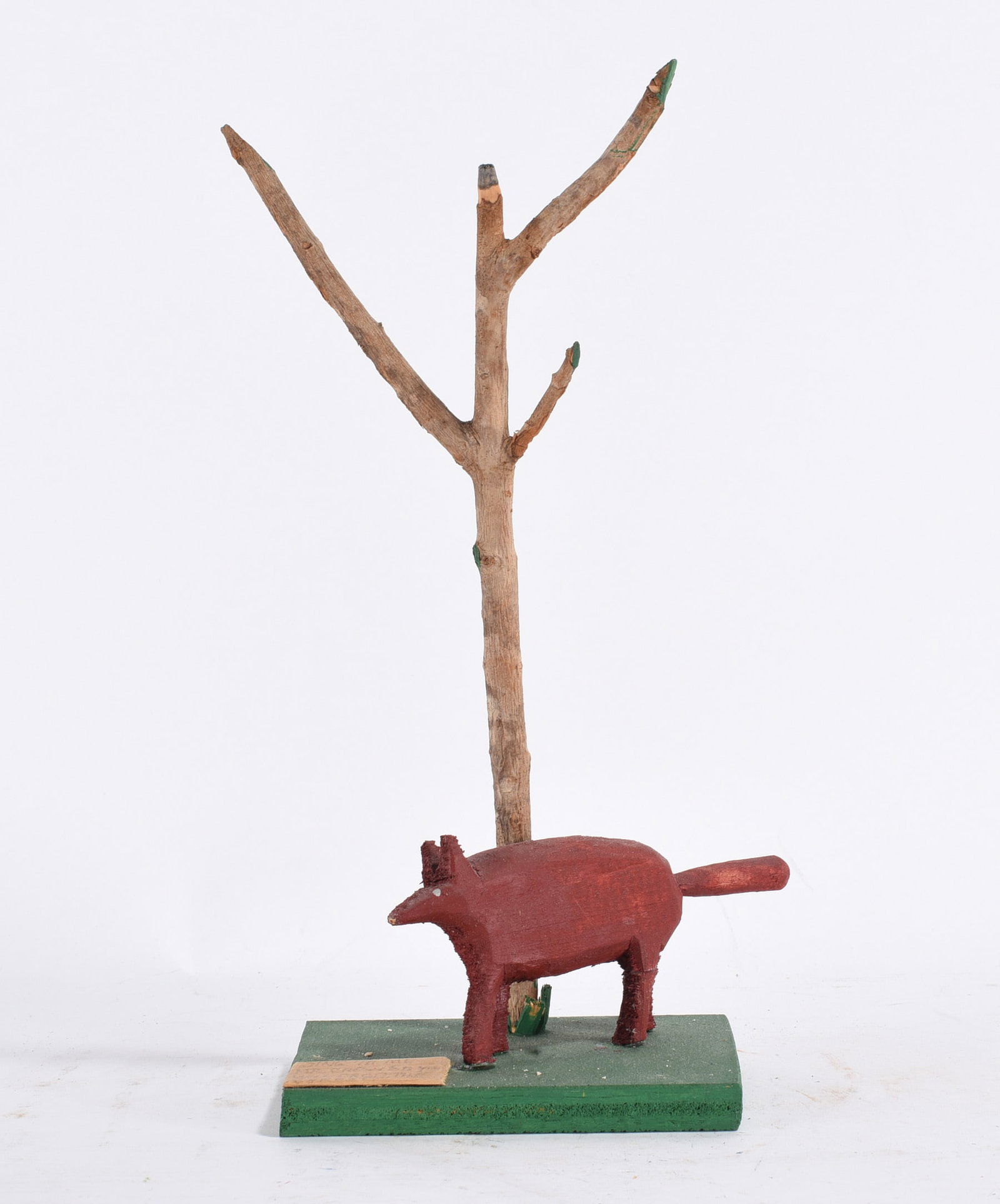 Fred Webster Carving: 10" --carved wood and paint, signed. please see photos for condition. All items are in estate condition We do offer in house shipping for items under 36" boxes 10"x10"x10" we can ship for around $21. 