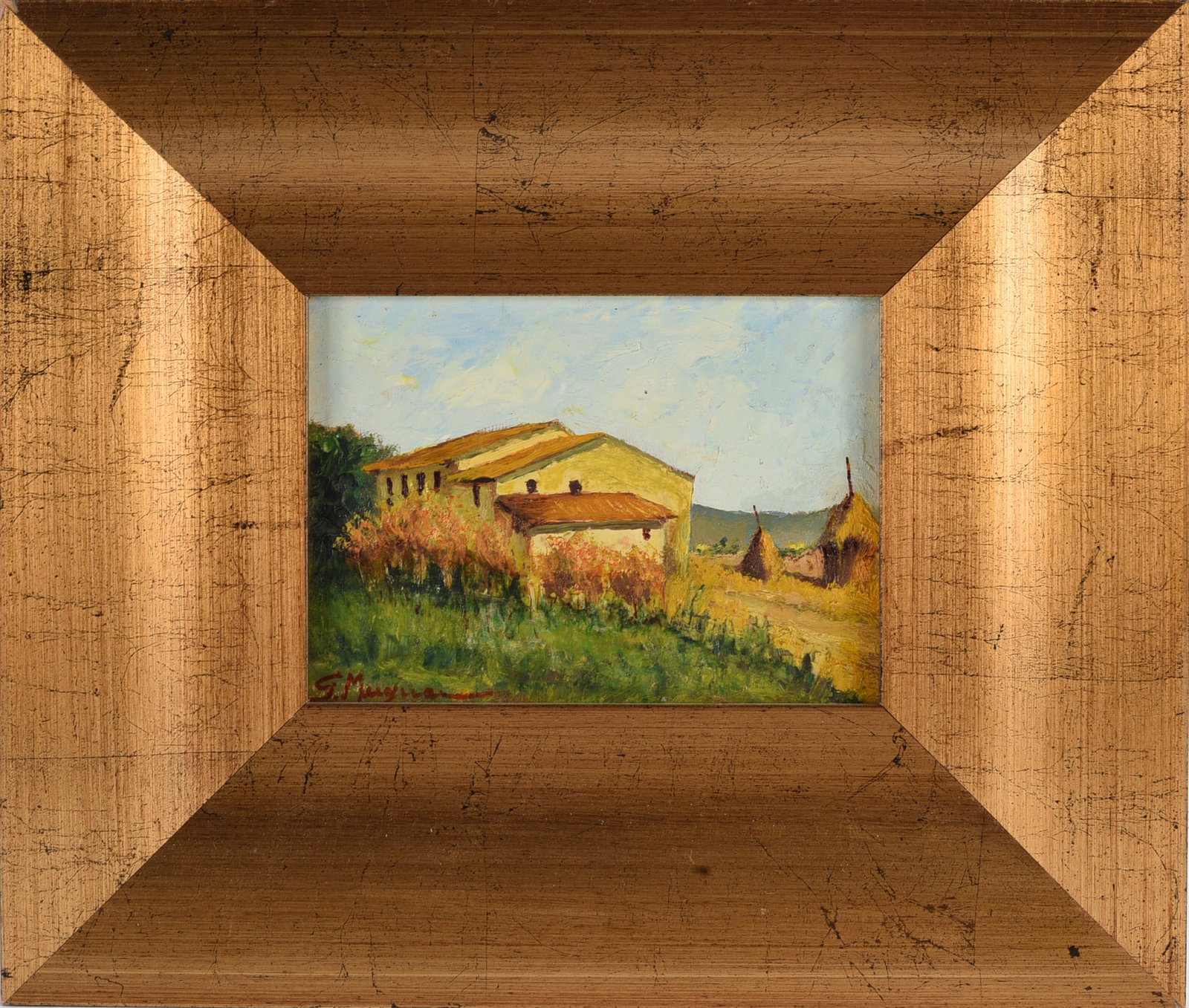Signed Painting Mugnai "Tuscan Campaign" (1 of 2)