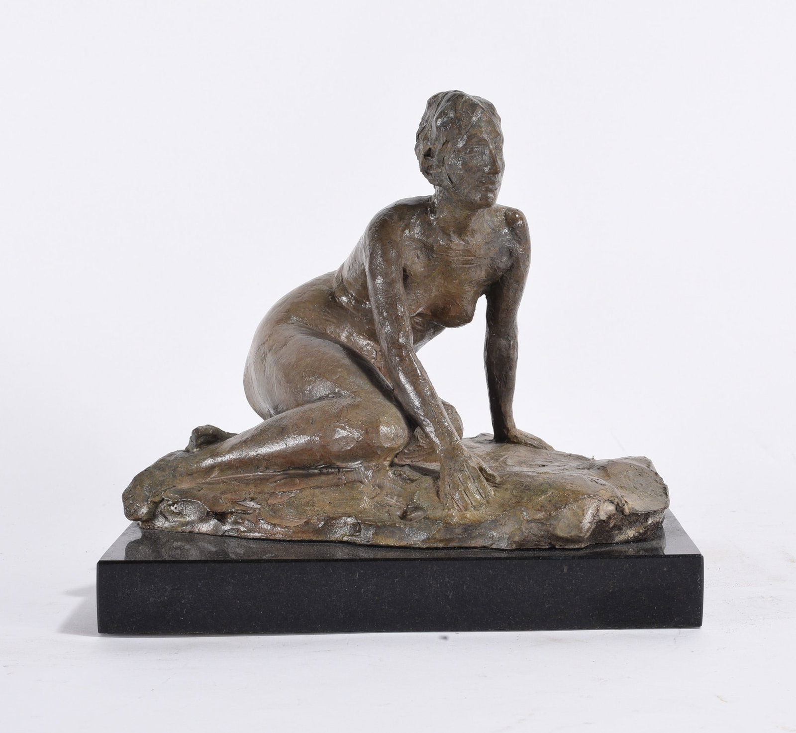 LeQuire Bronze Statue: 9"x9"x8" Signed Lequire 4/12 please see photos for condition. All items are in estate condition We do offer in house shipping for items under 36" boxes 10"x10"x10" we can ship for around $21. boxes 18