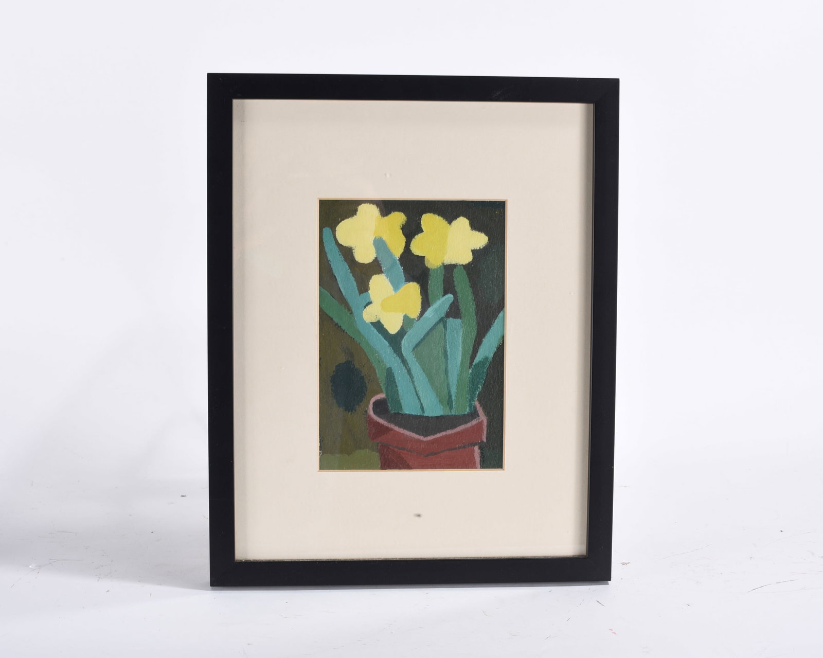 Charlie Cook Painting: 6"x8", framed to 12"x15" -- painting of flowers. Framed. please see photos for condition. All items are in estate condition We do offer in house shipping for items under 36" boxes 10"x10"x10" we can
