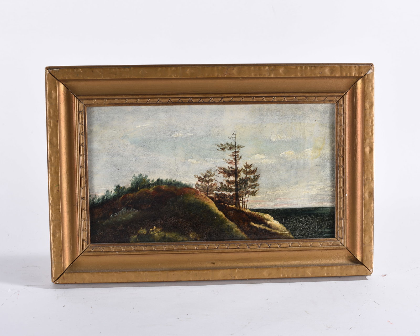 Antique Oil Painting: 12"x7", framed to 16"x11" -- ca. 1880 oil painting. Framed. please see photos for condition. All items are in estate condition We do offer in house shipping for items under 36" boxes 10"x10"x10" we