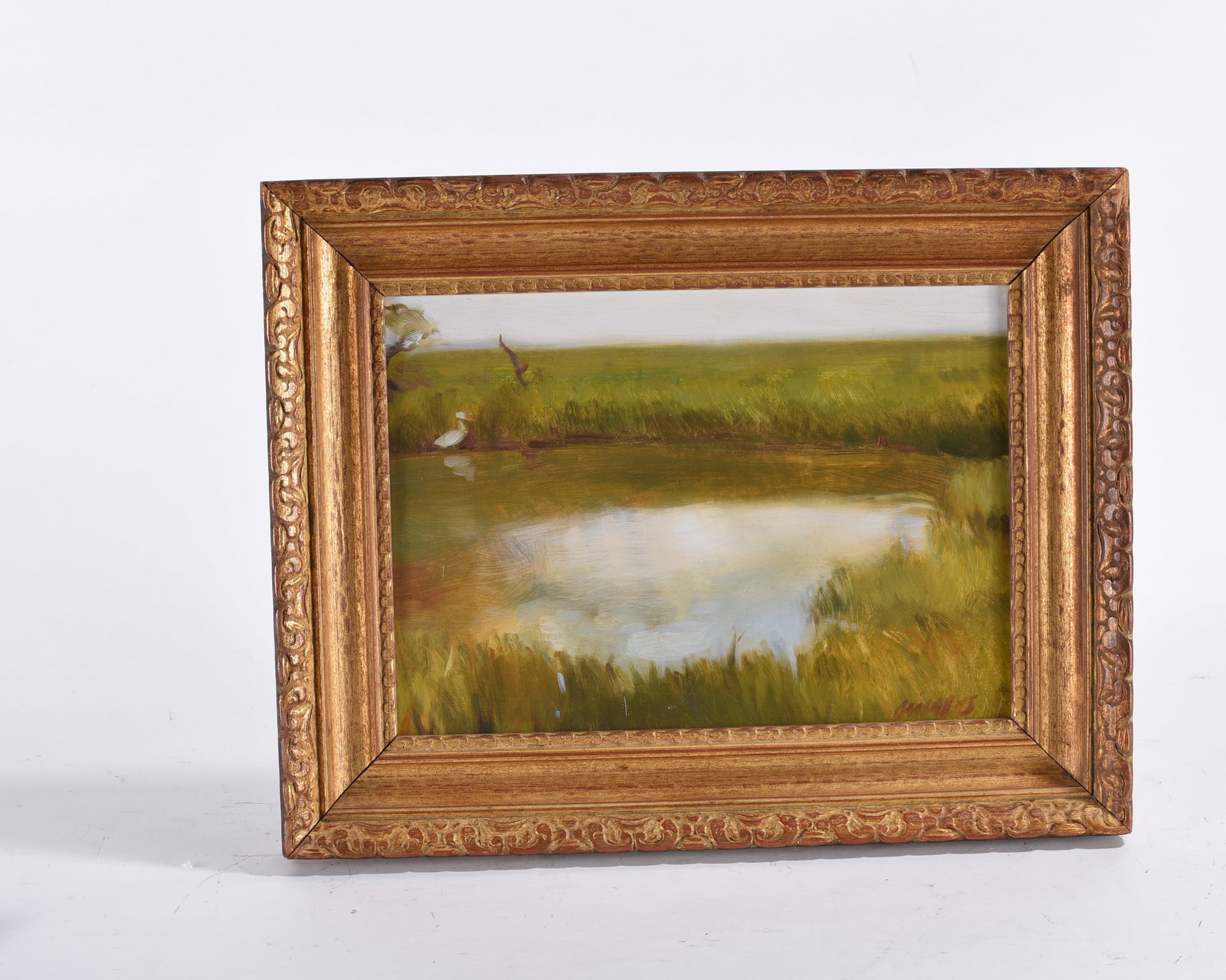 Gary Grier Painting: 11"x8", 15"x12" - painting by Gary Grier, Charleston, SC. Framed. please see photos for condition. All items are in estate condition We do offer in house shipping for items under 36" boxes