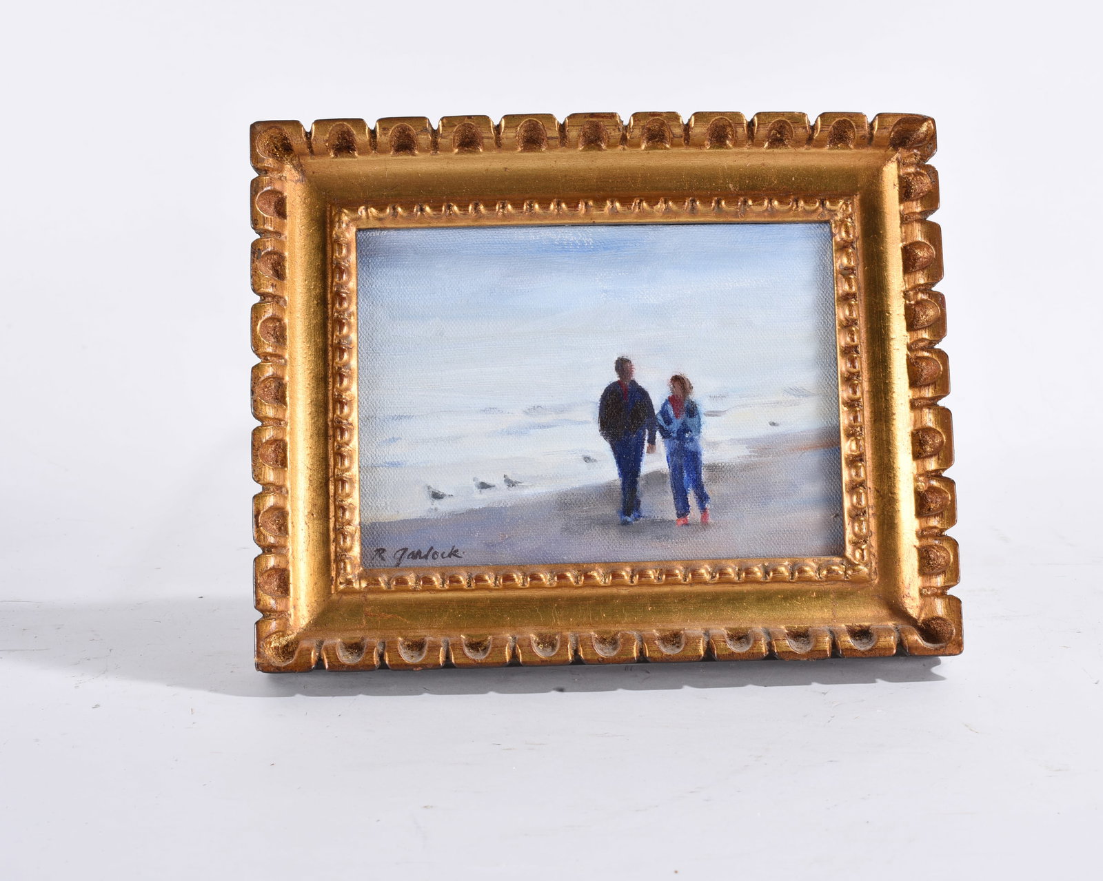 Robert J. Garlock Painting: 7"x5" , framed to 10"x8" -- oil on canvas by Robert J. Garlock. please see photos for condition. All items are in estate condition We do offer in house shipping for items under 36" boxes 10"x10"x10"