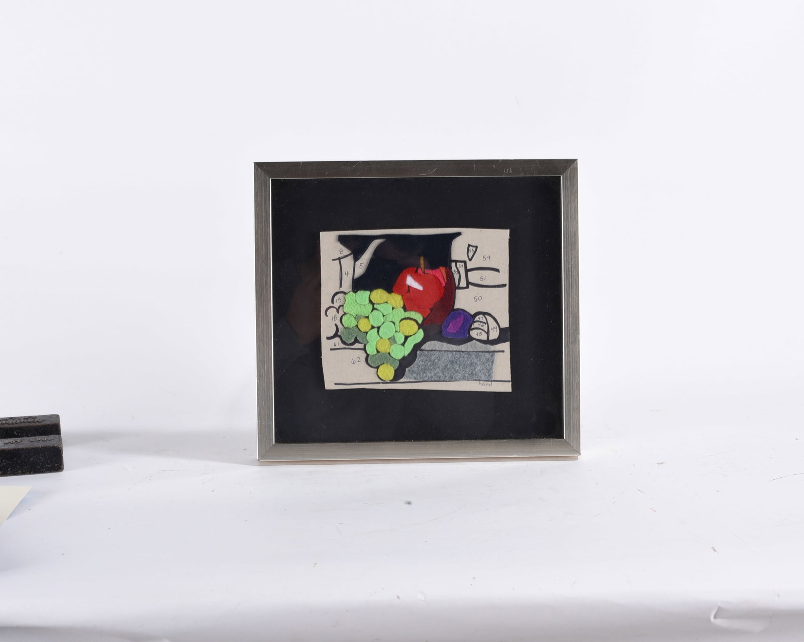 Jeff Hand Mixed Media on Paper: 7"x6", framed to 12"x11" -- mixed media on paper, signed. please see photos for condition. All items are in estate condition We do offer in house shipping for items under 36" boxes 10"x10"x10" we can 