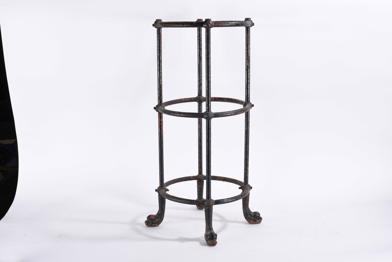 Iron Umbrella / Walking Stick Stand: 24"x11" ca. 1900 iron stand that holds a good amount of canes. please see photos for condition. All items are in estate condition We do offer in house shipping for items under 36" boxes 10"x10"x10" we