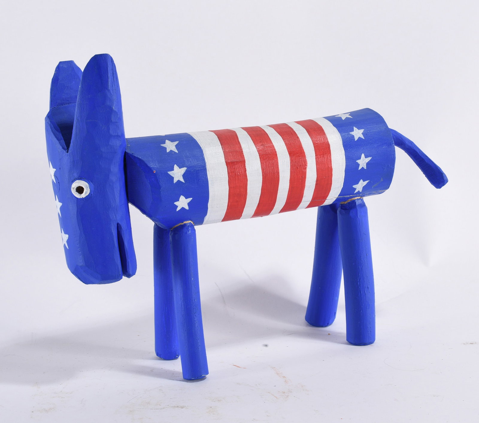 Carved Donkey with Paint signed Touch Stone (1 of 3)