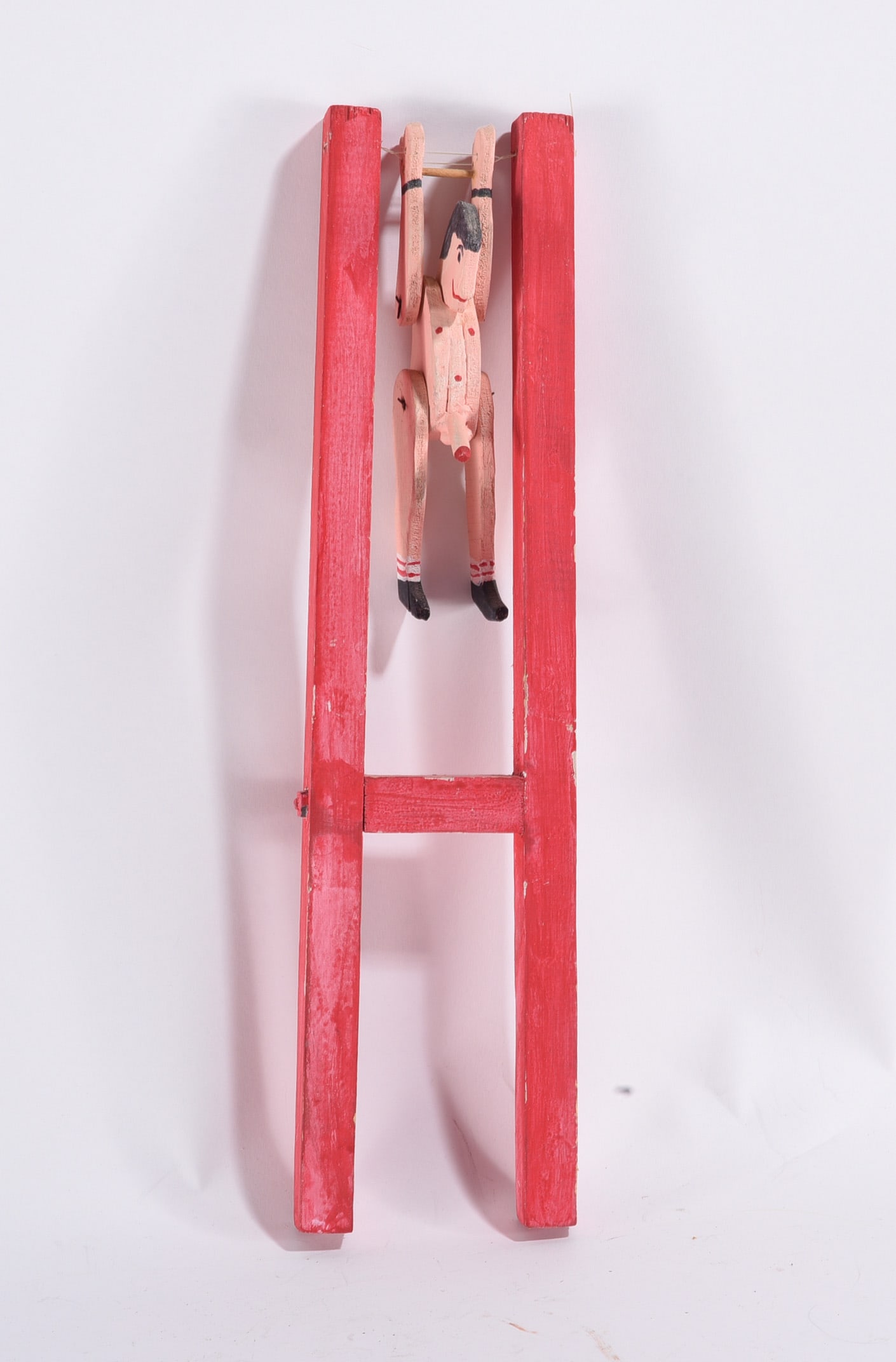 Liber Jack by Hugo: 16" -- carved wood and paint, signed. please see photos for condition. All items are in estate condition We do offer in house shipping for items under 36" boxes 10"x10"x10" we can ship for around $21.