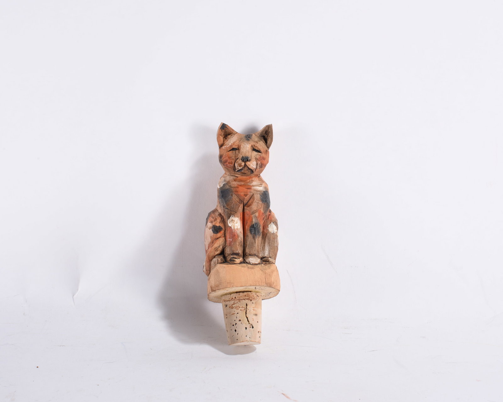 Carved Wooden Wine Stopper (1 of 2)