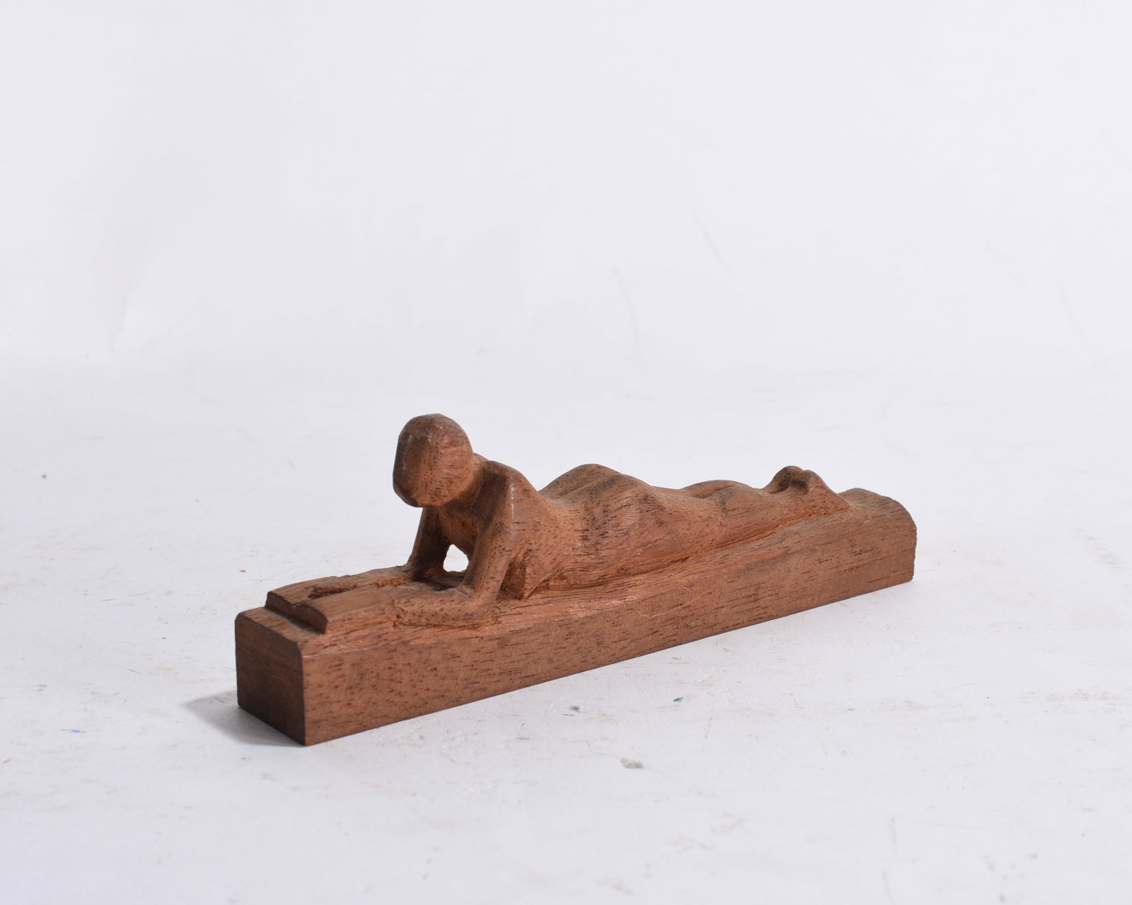 Finely Carved Wooden Nude: 6" -- carved nude. Not signed. please see photos for condition. All items are in estate condition We do offer in house shipping for items under 36" boxes 10"x10"x10" we can ship for around $21. boxes 