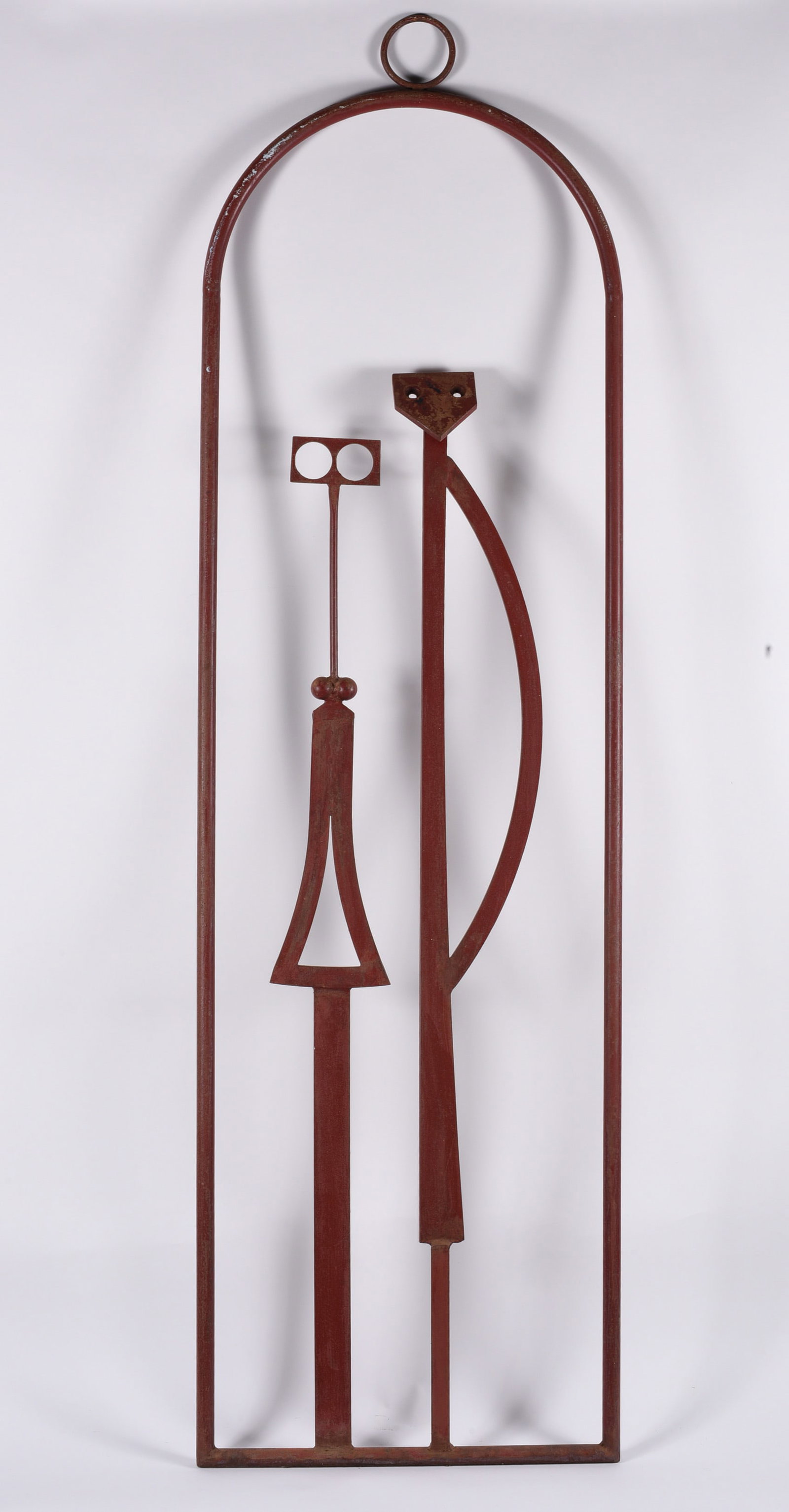 Large Environmental Metal Sculpture: 24"x80" - Heavy metal - large sculpture. please see photos for condition. All items are in estate condition We do offer in house shipping for items under 36" boxes 10"x10"x10" we can ship for around $
