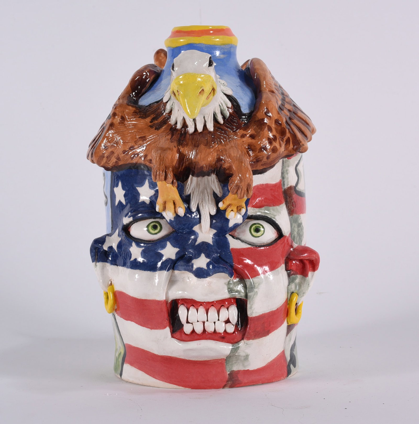 Stacy Lambert Patriotic Face Jug (1 of 5)
