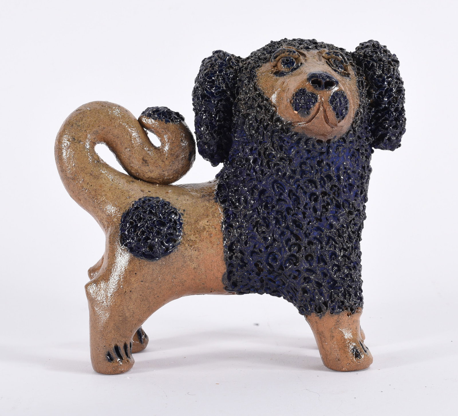 Billy Ray Hussey Salt Glaze Dog Figural (1 of 3)