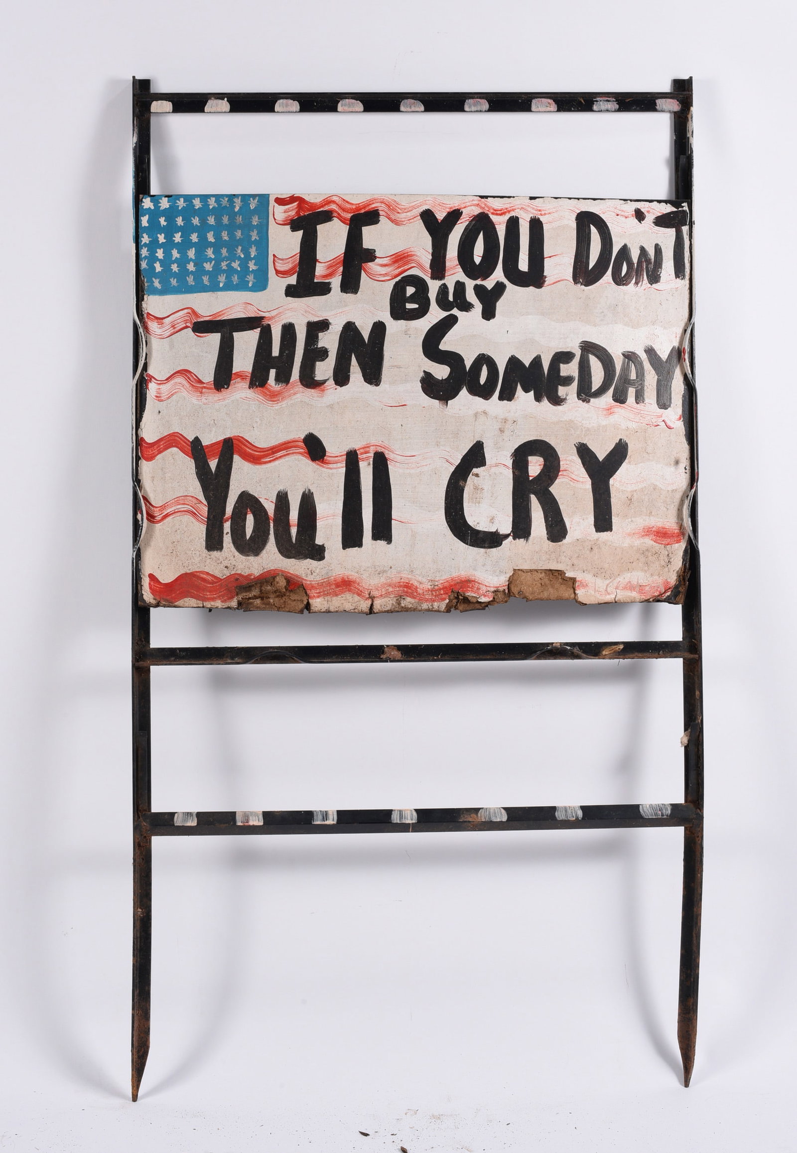 Benny Carter Painted Yard Sign: Benny Carter Painted Yard Sign 24"x44" Heavy duty painted yard sign. environmental art has been outside for years and will have wear from being outside. please see photos for condition. All items are 