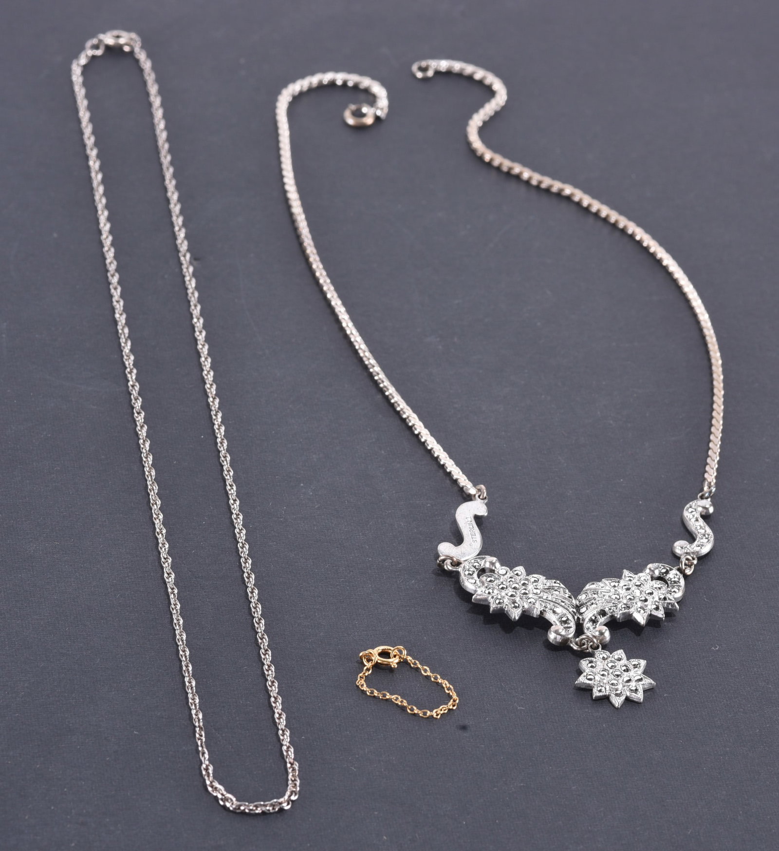 Gold Fill safety chain and Sterling Silver (1 of 2)