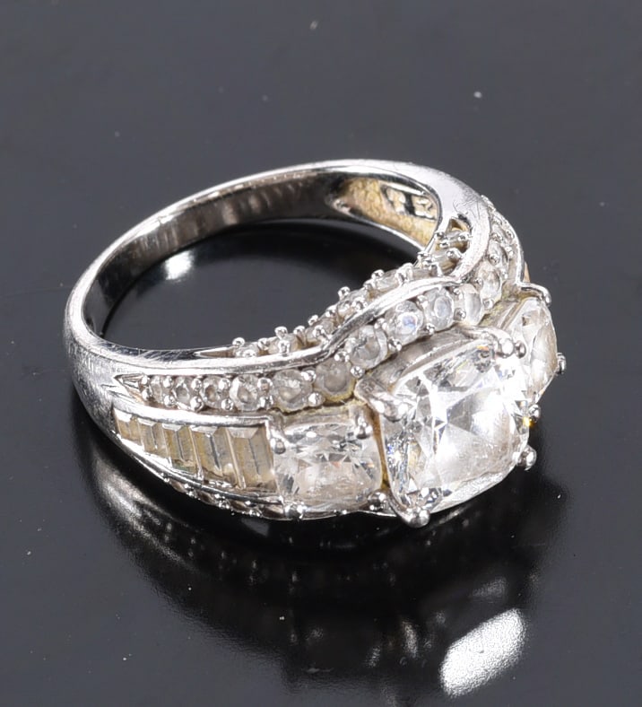 Sterling Silver Victoria Wieck CZ. Ring. Size 6-3/4: Sterling Silver Victoria Wieck CZ. Ring. Size 6-3/4