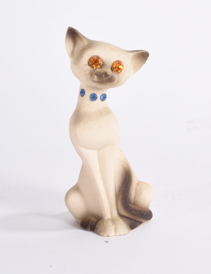 Rhinestone Eye Cat Figurine (1 of 2)