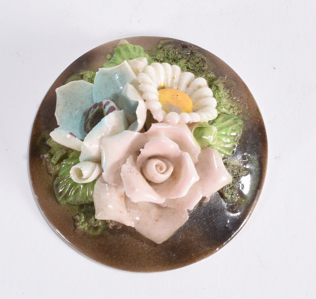 Floral Porcelain Plaque (1 of 2)