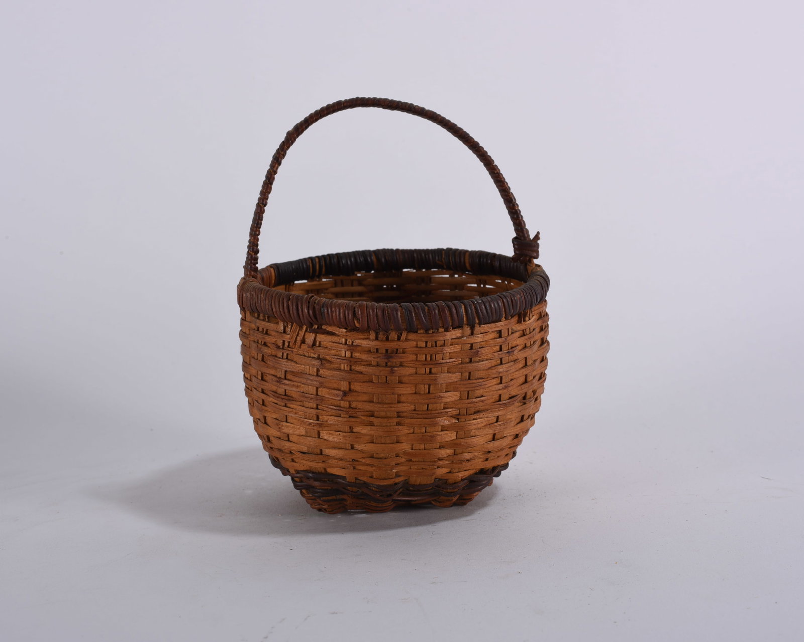 Antique Oak Split Basket - 2