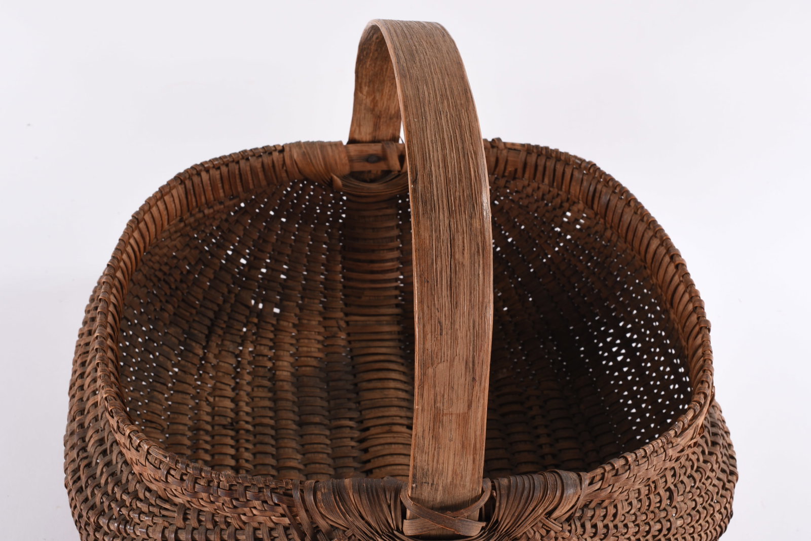 Antique Oak Split Basket - 2