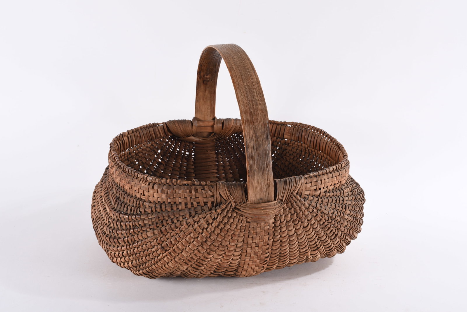 Antique Oak Split Basket - 3