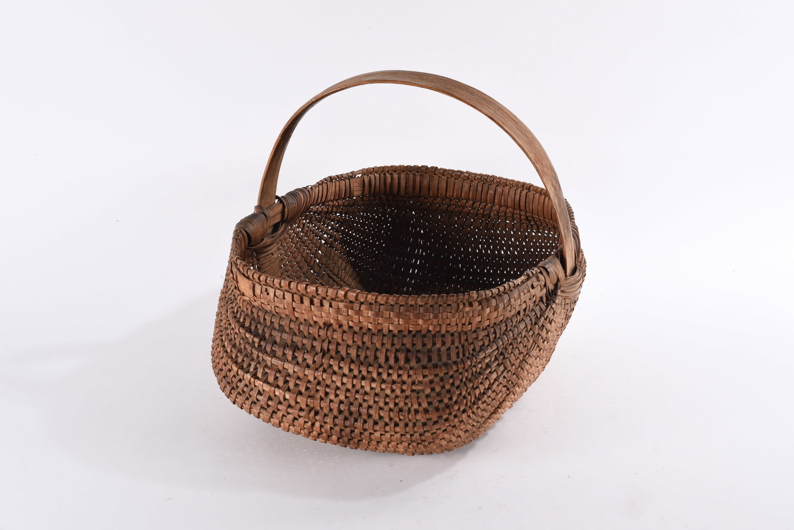 Antique Oak Split Basket - 4