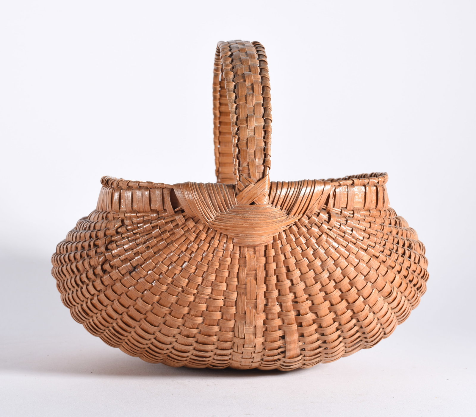 Antique Oak Split Basket (1 of 7)