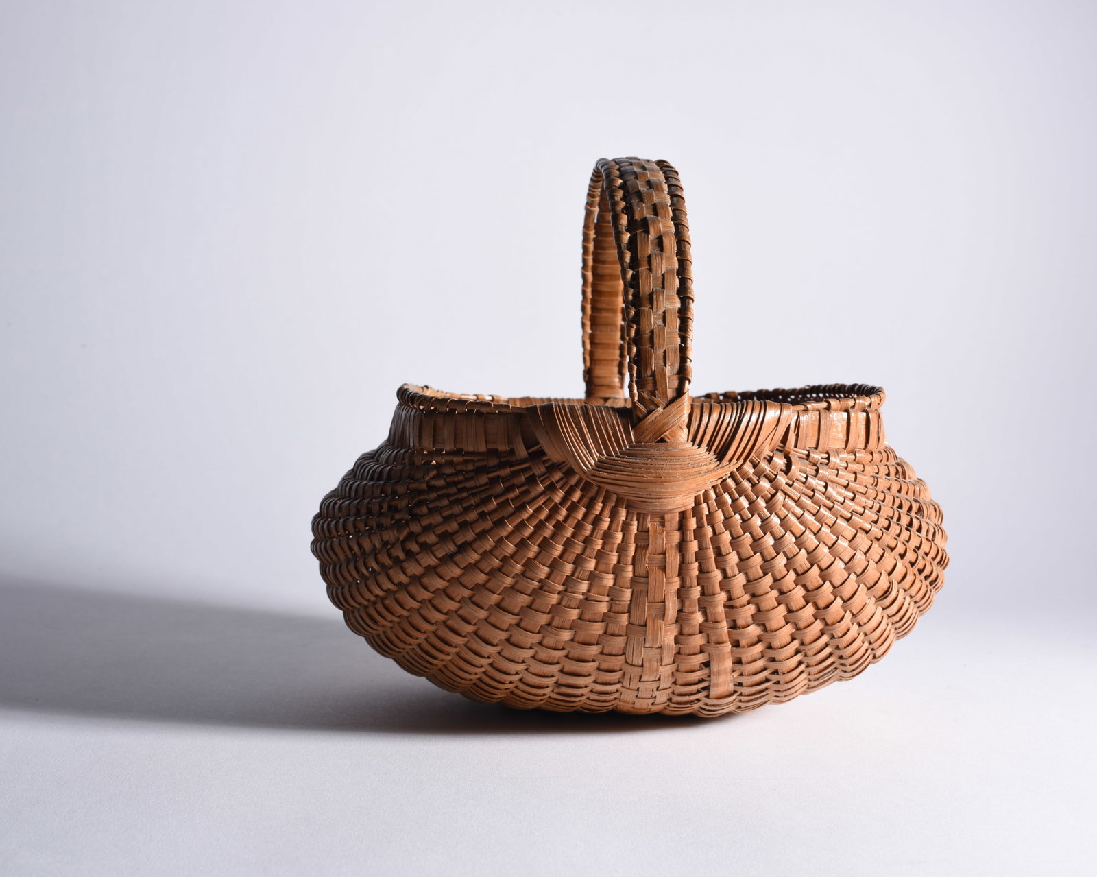 Antique Oak Split Basket - 3