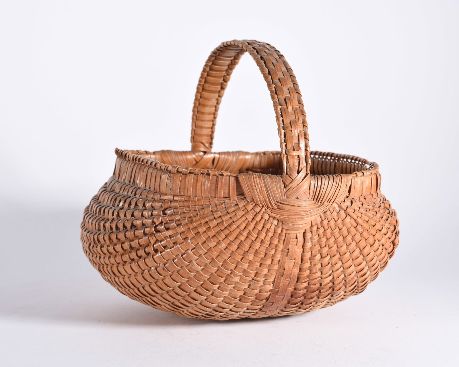 Antique Oak Split Basket - 4