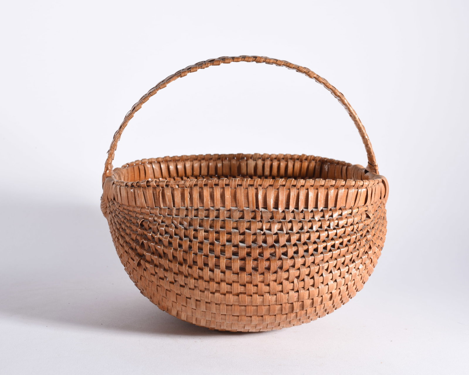 Antique Oak Split Basket - 5