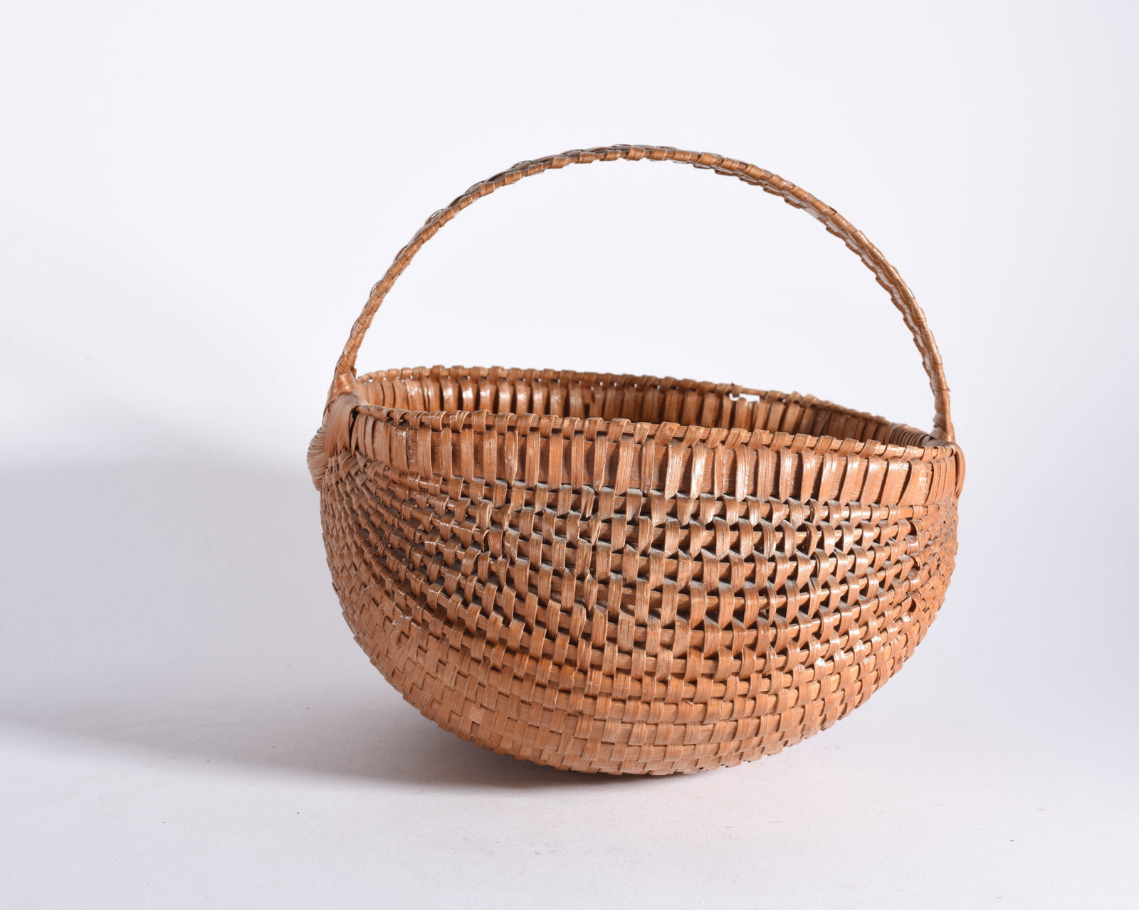 Antique Oak Split Basket - 6