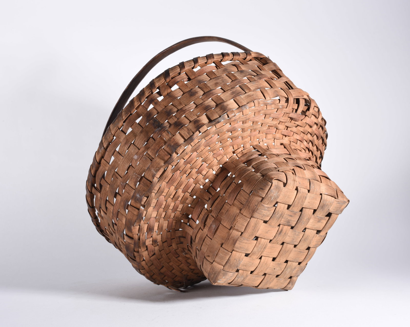 Antique Oak Split Basket - 5