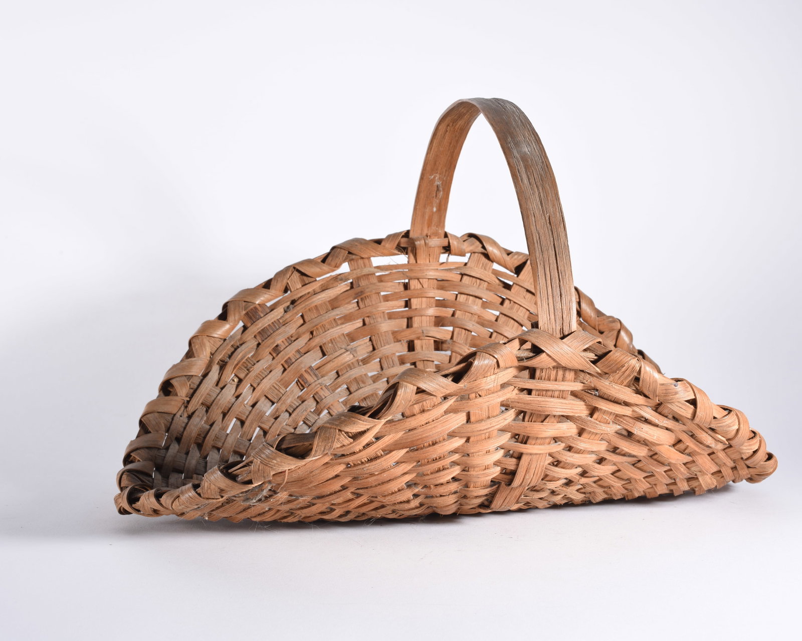 Antique Oak Split Flower Basket - 2